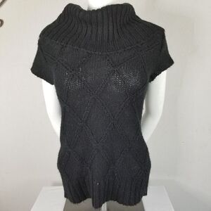 La Classe Couture‎ Black Acrylic Cowl Neck Sweater Size S